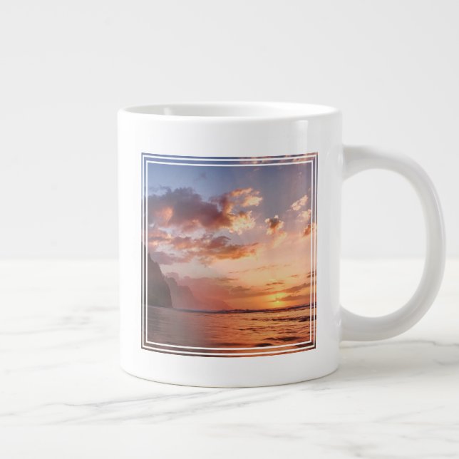 Sunset Along The Kauai Coast Large Coffee Mug (Right)