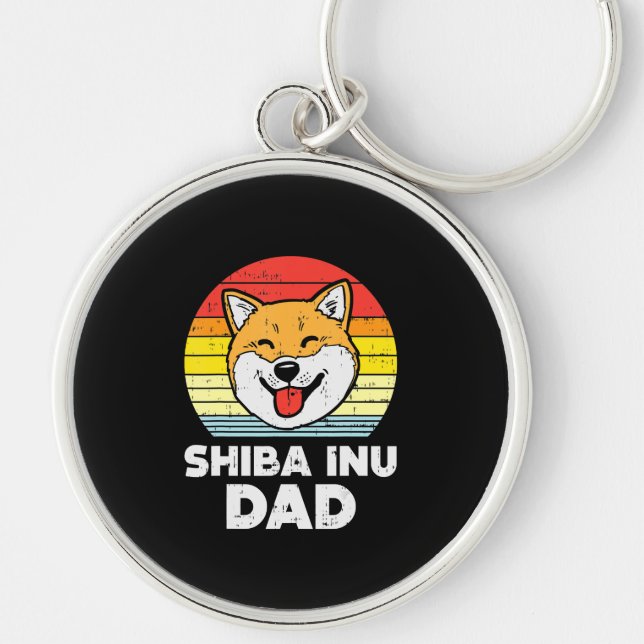 Sunset and akita dog | Beautiful Dog Present Key Ring (Front)