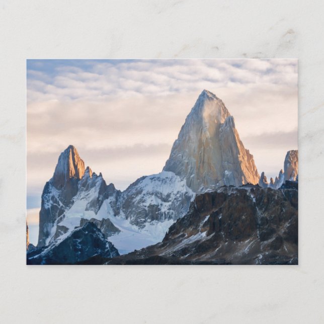 Sunset And Clouds Over Mt Fitzroy Postcard (Front)