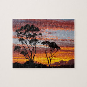 Sunset and Gum Tree, Binalong Bay, Bay of Fires, Jigsaw Puzzle