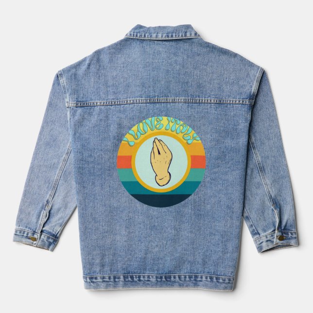 Sunset and Italian Vibes Denim Jacket (Back)