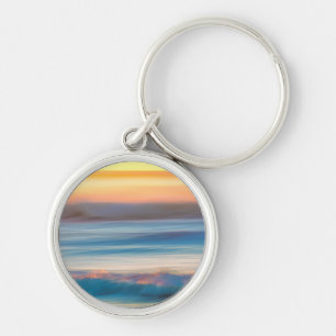 Sunset and Ocean Cape Disappointment State Park Key Ring