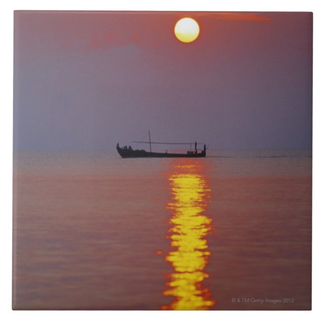 Sunset and Sea 2 Ceramic Tile (Front)