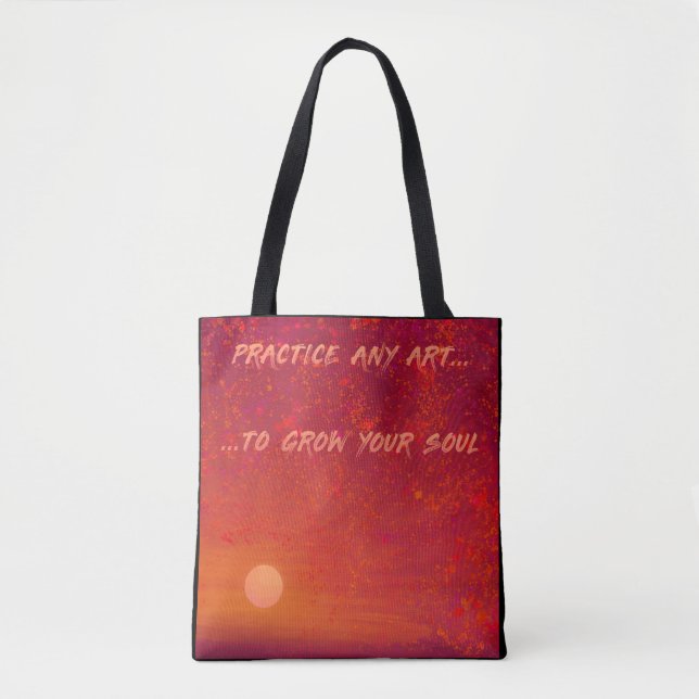 Sunset and Starry Night Tote Bag (Front)