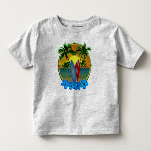 Sunset And Surfboards Toddler T-Shirt (Front)