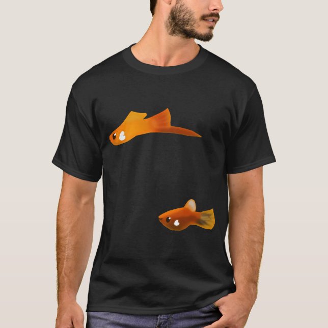 Sunset and Sword Tail Platies T-Shirt (Front)