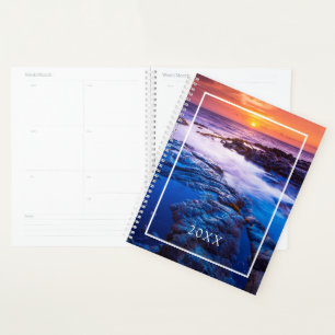 Sunset And Tide Pool In Hawaii Planner