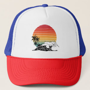Sunset And Wave Trucker Hat