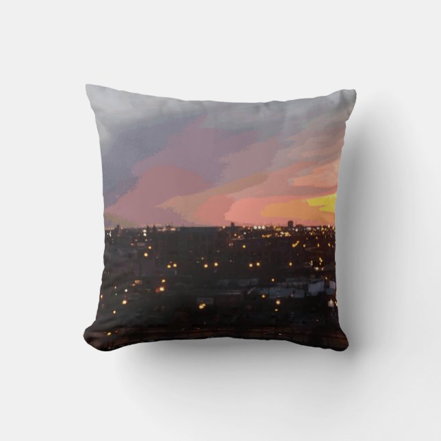 Sunset - April 6, 2018 7:34PM. Cushion (Front)