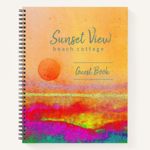 Sunset Art Beach House Vacation Rental Guest Book