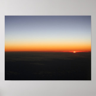 Sunset at 35,000ft Poster