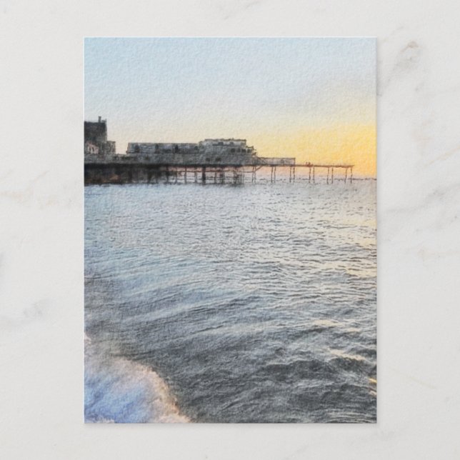 Sunset at Aberystwyth Postcard (Front)