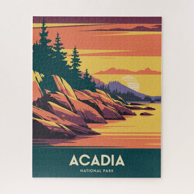 Sunset at Acadia National Park Jigsaw Puzzle (Vertical)