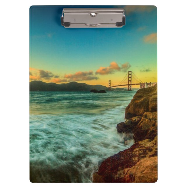 Sunset at Baker Beach Clipboard (Front)