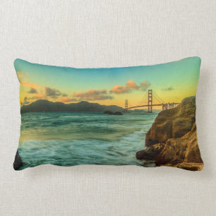 Sunset at Baker Beach Lumbar Cushion