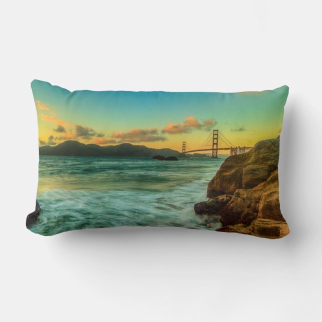 Sunset at Baker Beach Lumbar Cushion (Front)