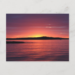 Sunset at Bar Harbour, Maine Postcard