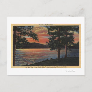 Sunset at Big Bear Lake Postcard