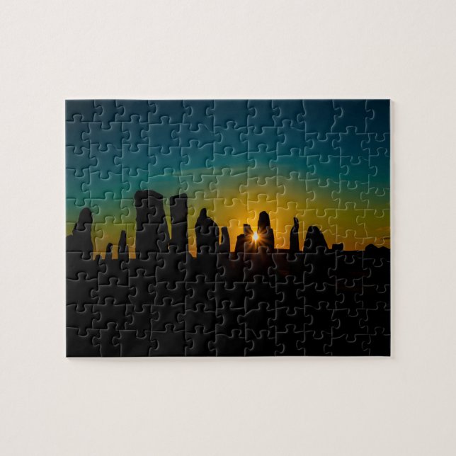 Sunset at Callanish 1 Stone Circle Jigsaw Puzzle (Horizontal)