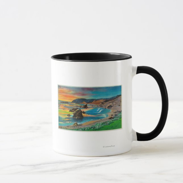 Sunset at Cape San SebastianCoast Mug (Right)