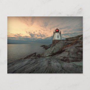 Sunset At Castle Hill Lighthouse Postcard