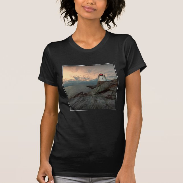 Sunset At Castle Hill Lighthouse T-Shirt (Front)