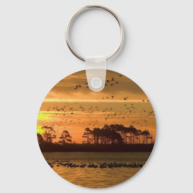 Sunset at Chincoteague Key Ring (Front)