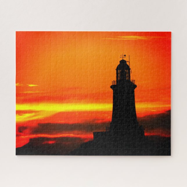 Sunset at Corbiere Jersey Jigsaw Puzzle (Horizontal)