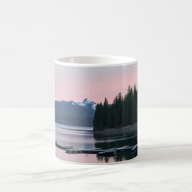Sunset at Crescent Lake, Oregon Coffee Mug (Center)