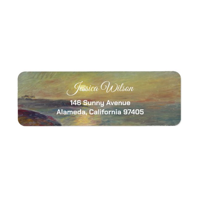 Sunset at Douarnenez Return Address Label (Front)
