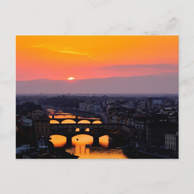 Sunset at Florence, Italy Postcard (Front)