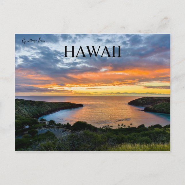 Sunset at Hanauma Bay Hawaii Postcard (Front)