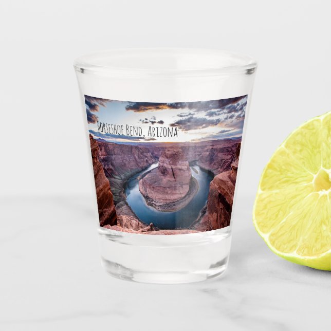 Sunset at Horsehoe Bend Shot Glass (Front)