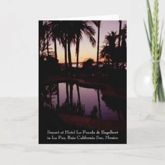 Sunset at Hotel La Posada de Engelbert Card