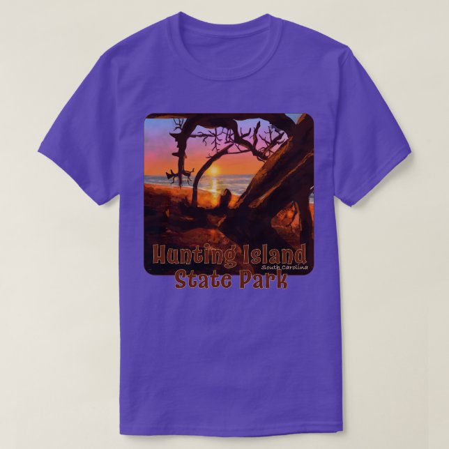 Sunset At Hunting Island State Park South olina T-Shirt (Design Front)