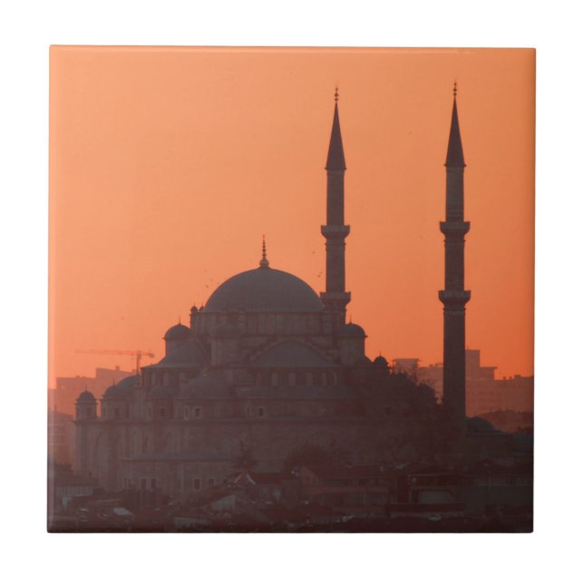 Sunset at Istanbul Ceramic Tile (Front)