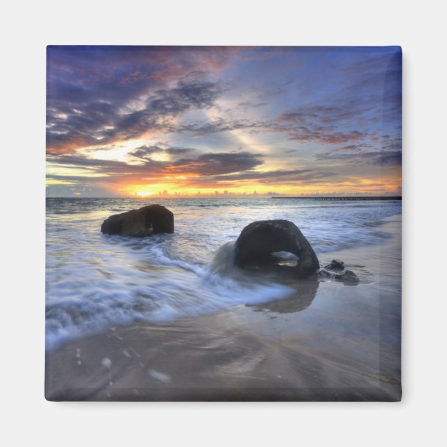 Sunset At Kedonganan Beach Magnet (Front)