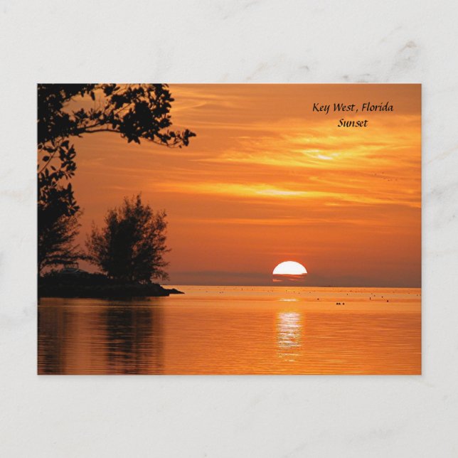 Sunset at Key West, Florida Postcard (Front)