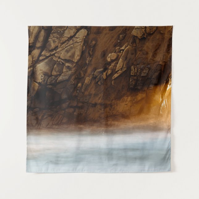 SUNSET AT KEYHOLE ARCH, PFEIFFER BEACH, CA. TAPESTRY (Front)