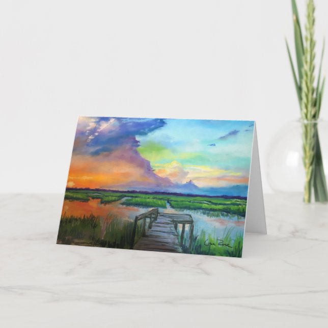 "Sunset at Lady Lake" Blank Note Card (Front)