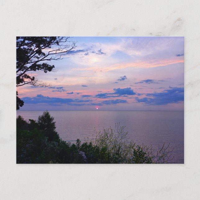 Sunset at Lake Ontario Postcard (Front)