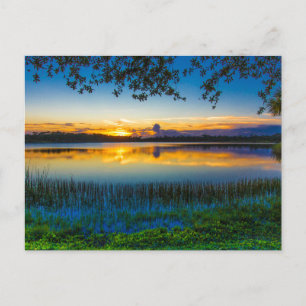 Sunset at Lake Zobel, Fort Pierce, Florida Postcard