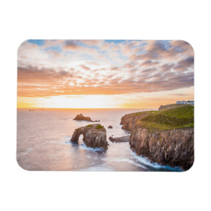 Sunset at Lands End in Cornwall England UK Magnet