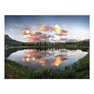 Sunset at Little Molas Lake - Colorado Trail Photo Print