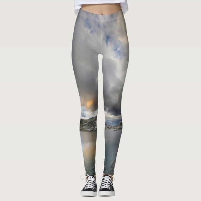 Sunset at Middle Nydiver Lake - Sierra Leggings (Front)