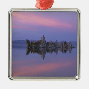 Sunset at Mono Lake, CA. Metal Tree Decoration