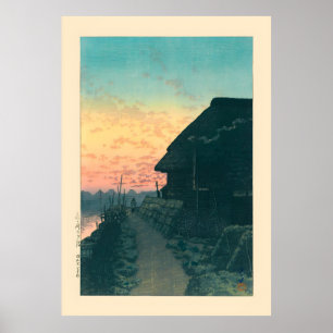 Sunset at Morigasaki byKawase Hasui Poster
