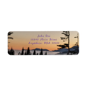 Sunset at Mount Rainier mailing lables Return Address Label