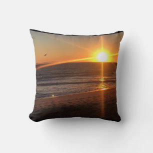 Sunset at Newport Beach, California Cushion