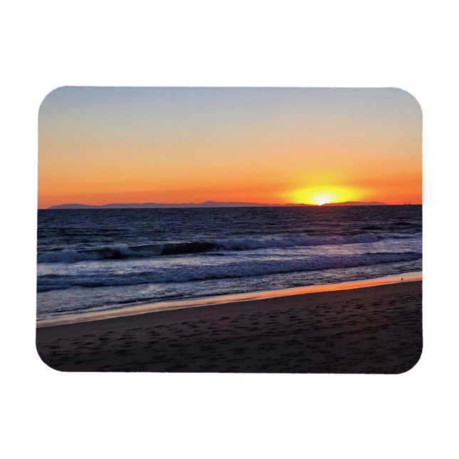 Sunset at Newport Beach, California Magnet (Horizontal)